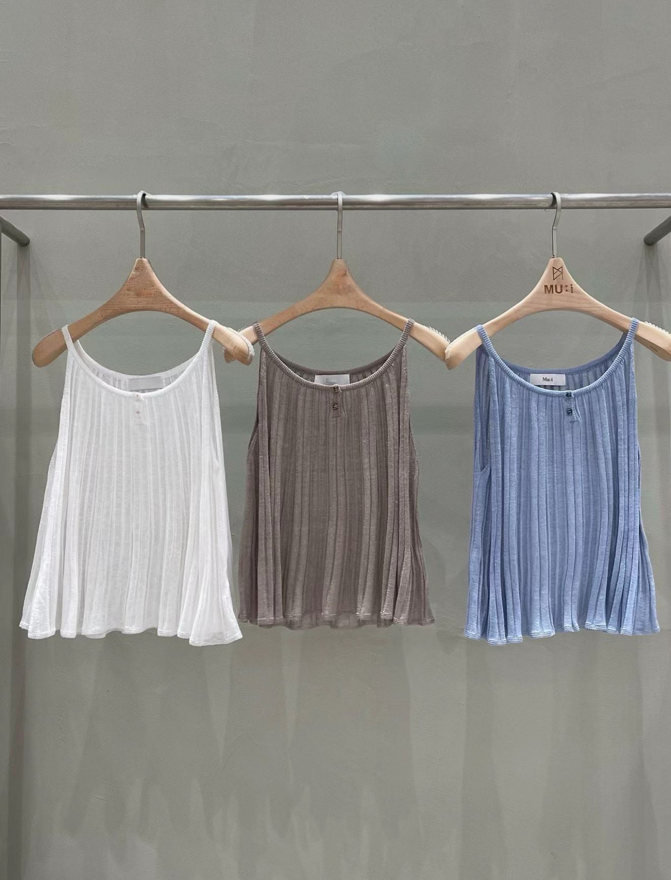 Linen Tencel Soft Pleated Cami