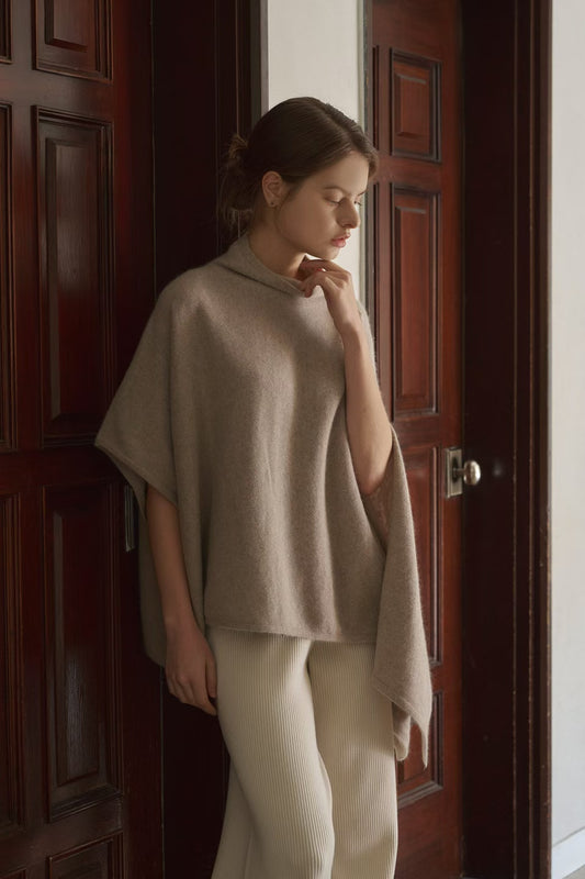 【Wholegarment】Premium Fine Wool Waterfall Cape