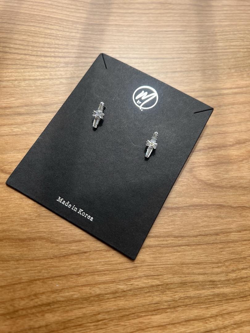 十字形閃石耳環