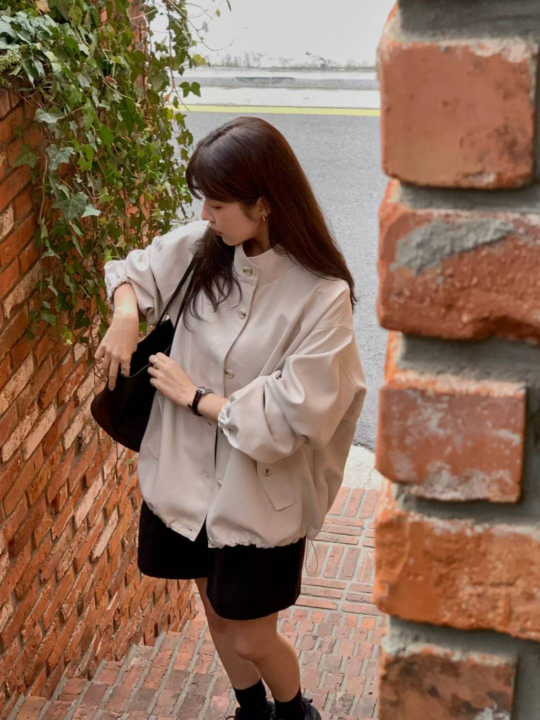 Minimal Balloon Trench Coat | 泡泡中版乾濕外套