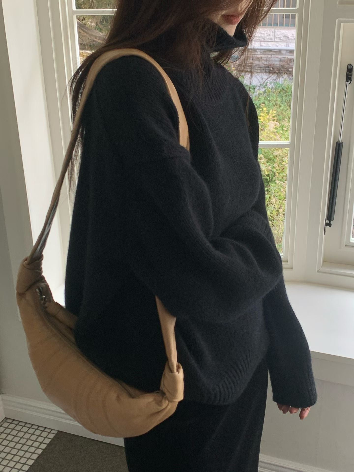 【至高質素布材】Luxurious Baby Alpaca High Neck Knit | 柔霧感羊駝高領上衣