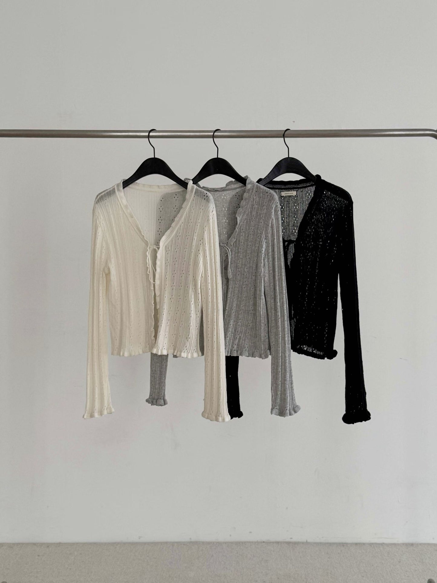 Crochet Ribbon Cardigan | 細緻鈎針綁結外套