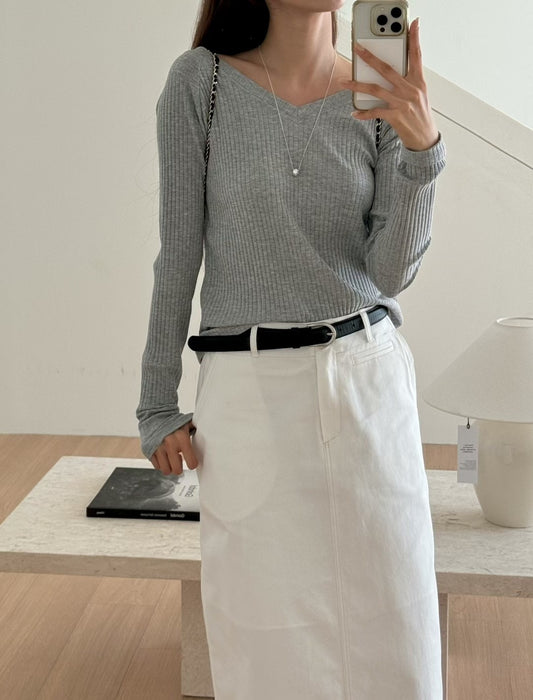 Soft Tencel Royal Wide V Top