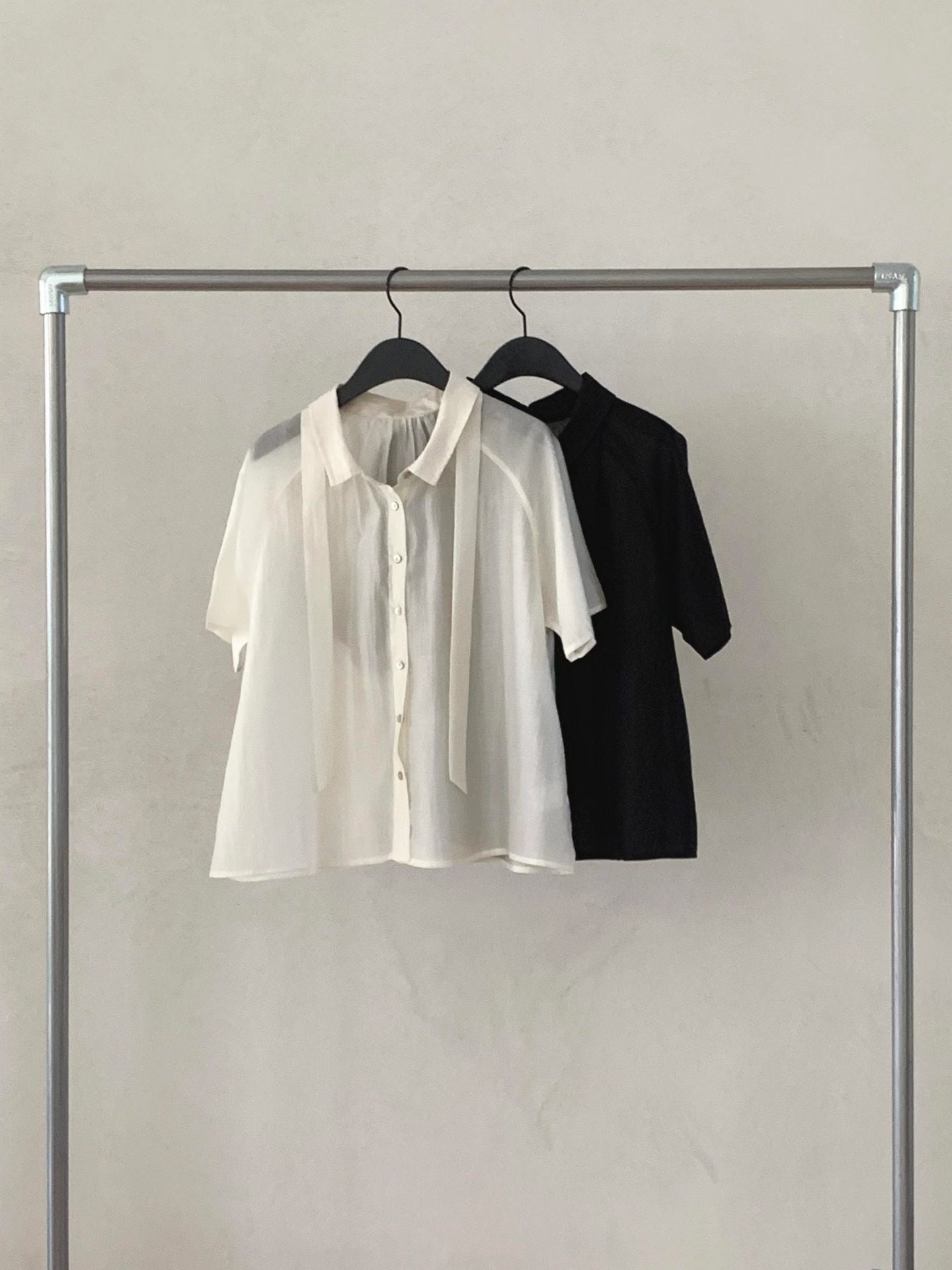 Summer Sheer Shirt with Necktie