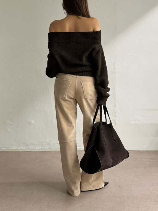 Smooth Suede Biker Pants