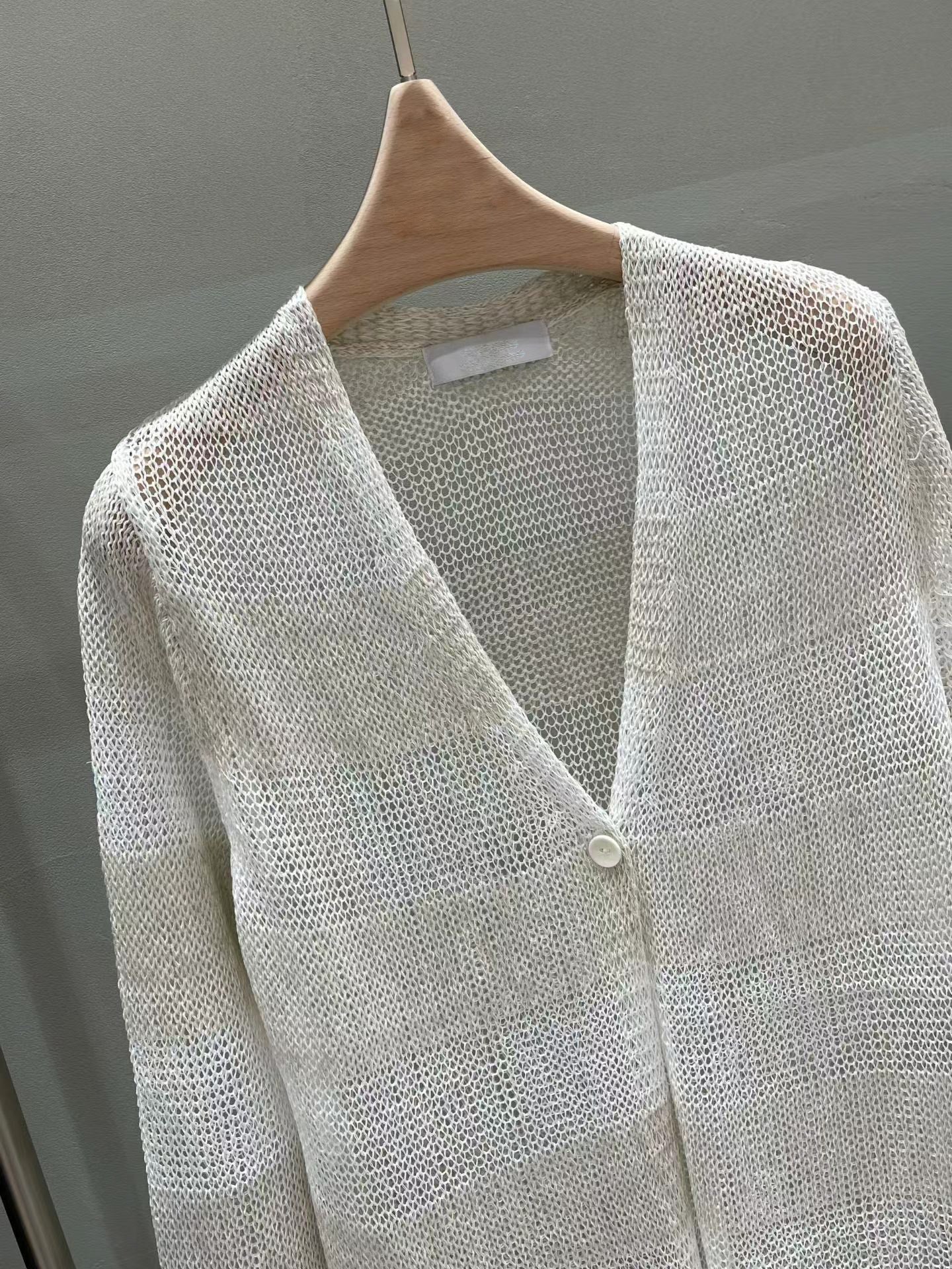 Longline Tropical Linen Cover Knit | 長版亞麻罩針織罩衫
