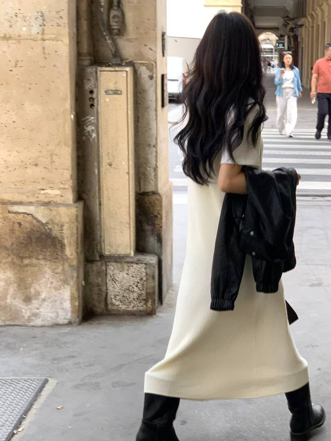 <<秋冬必備百搭OPS>> Waffle Sleeveless OPS