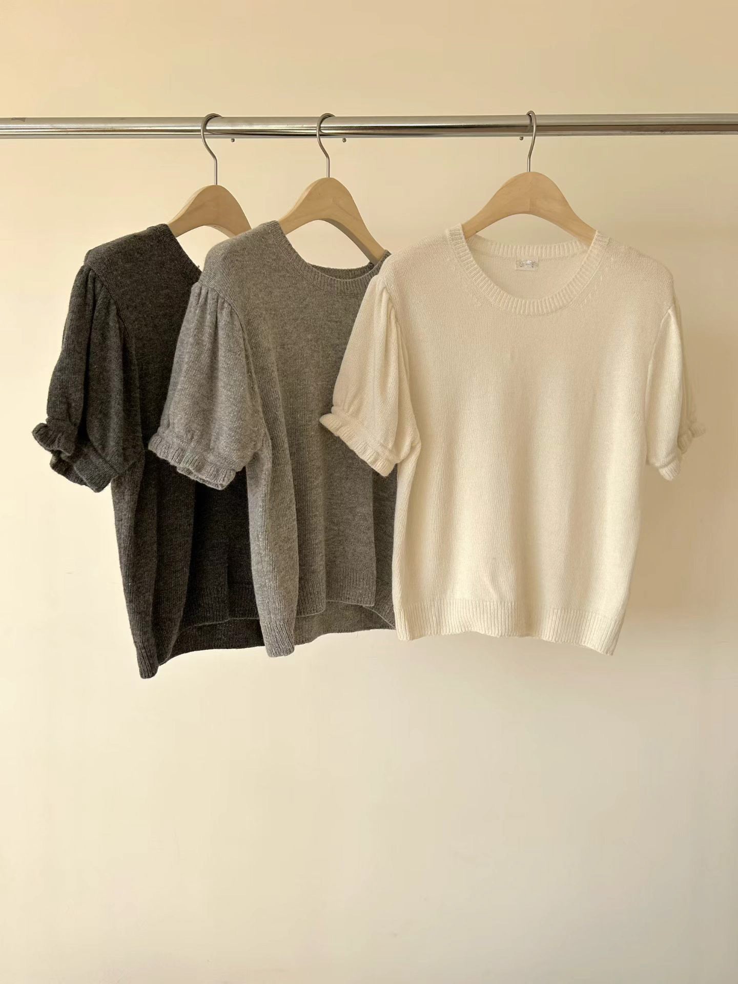 <真絲。親膚> Princess Silk Ruffle Sleeves Tee |溫柔木耳點綴Top