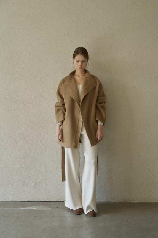 Premium Fine Knitted Wool Coat