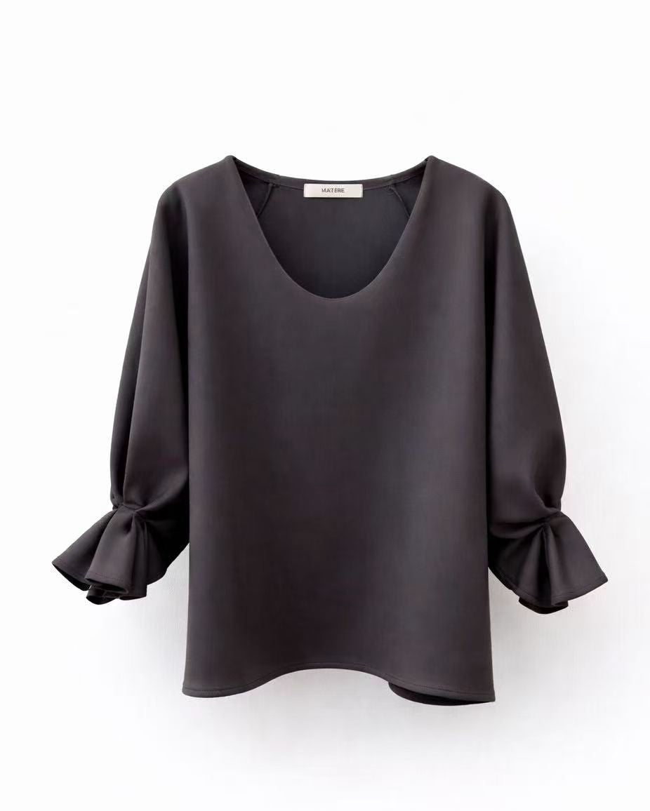 Elegant Balloon Ruffle Top