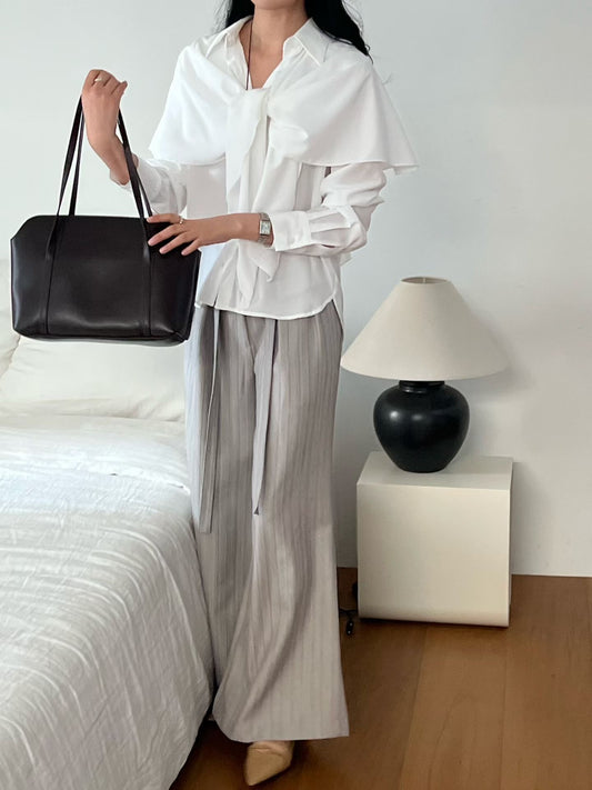 Wide Leg Striped Trousers | 條紋西裝闊褲