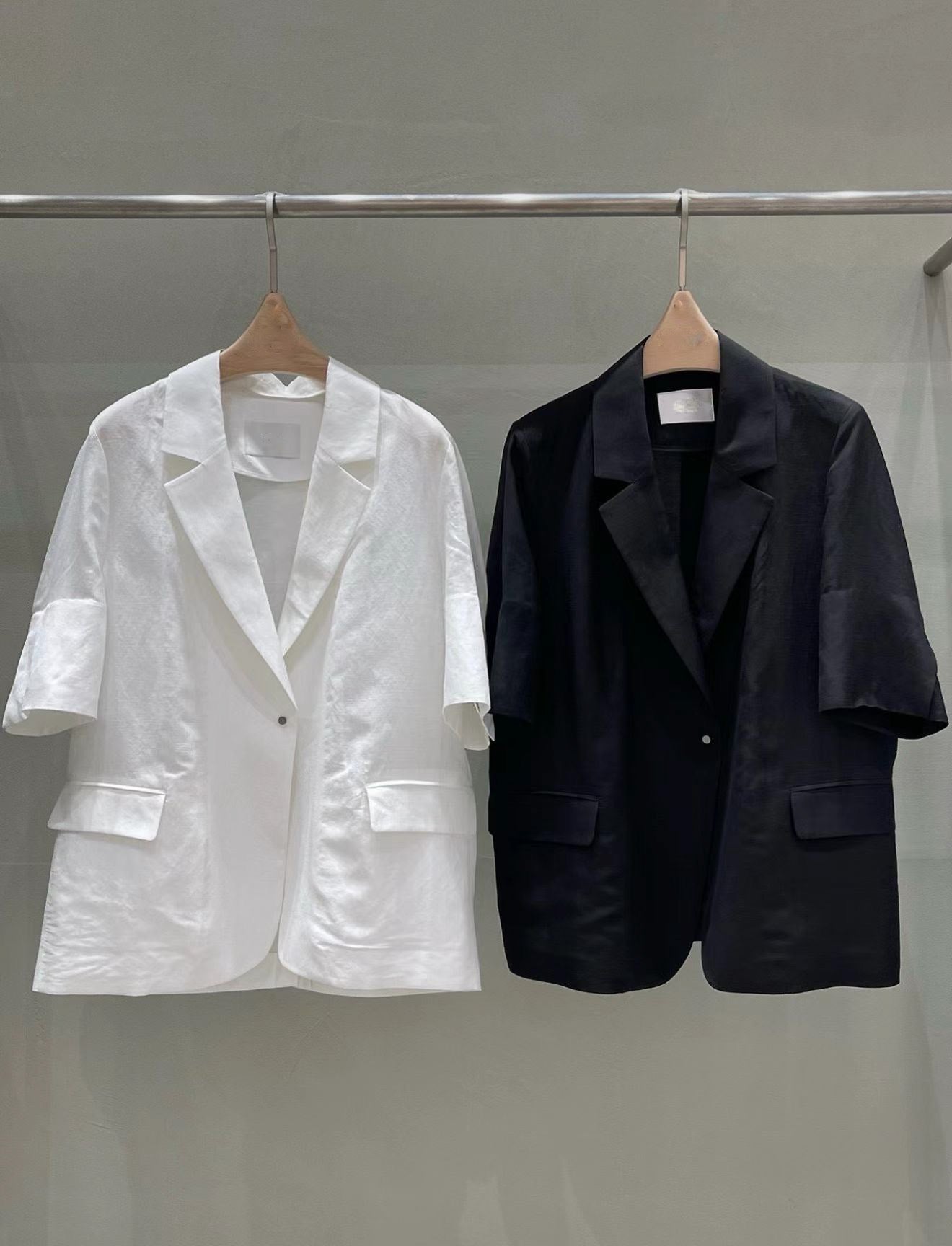 100% Linen Tailored Short Sleeved Blazer | 純亞麻短袖夏日西裝外套