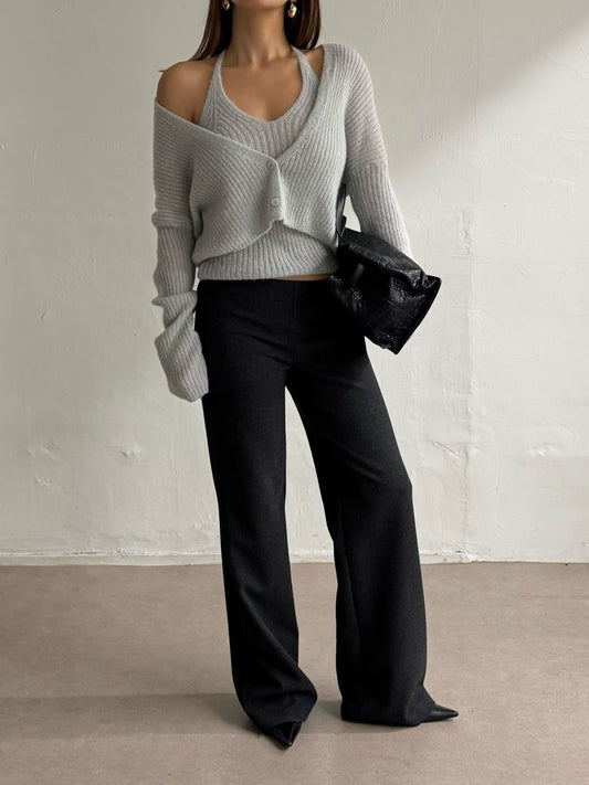 Alpaca Halter Neck & Cardi Set