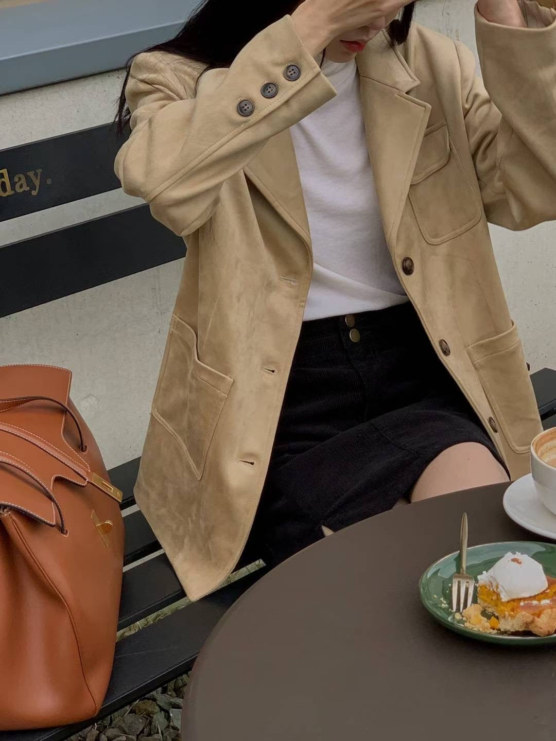 Soft Faux Suede Blazer