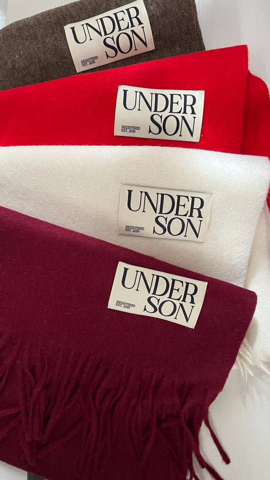 UNDERSON Tartan / Single Colour Wool Scarf