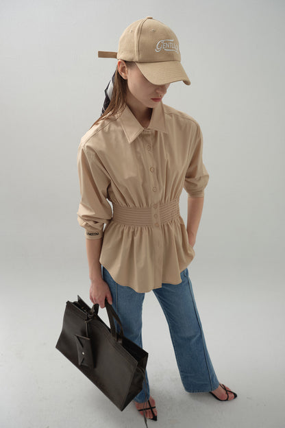 The Selena Cinched Waist Blouse | 復古束腰襯衫￼