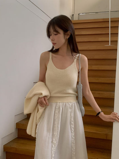Parisian Waffle Soft Cami | 簡約窩夫紋理背心