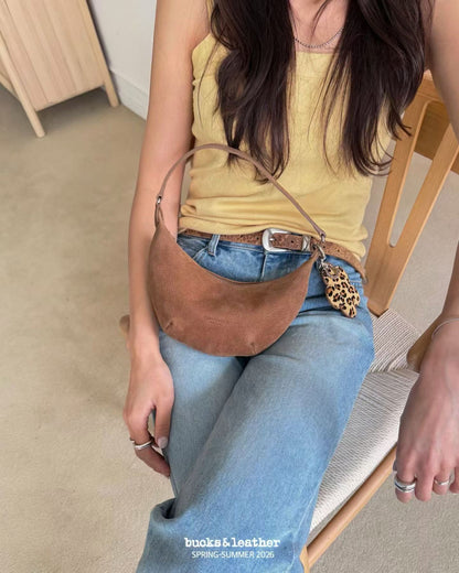 Bucks & Leather Mini Moon Shoulder Bag | 牛皮小月牙手袋
