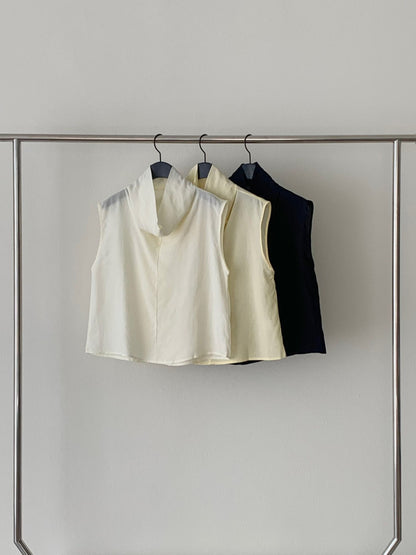 Drape Collar Chiffon Blouse | 垂感領口雪紡襯衫￼