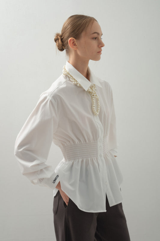 The Selena Cinched Waist Blouse | 復古束腰襯衫￼