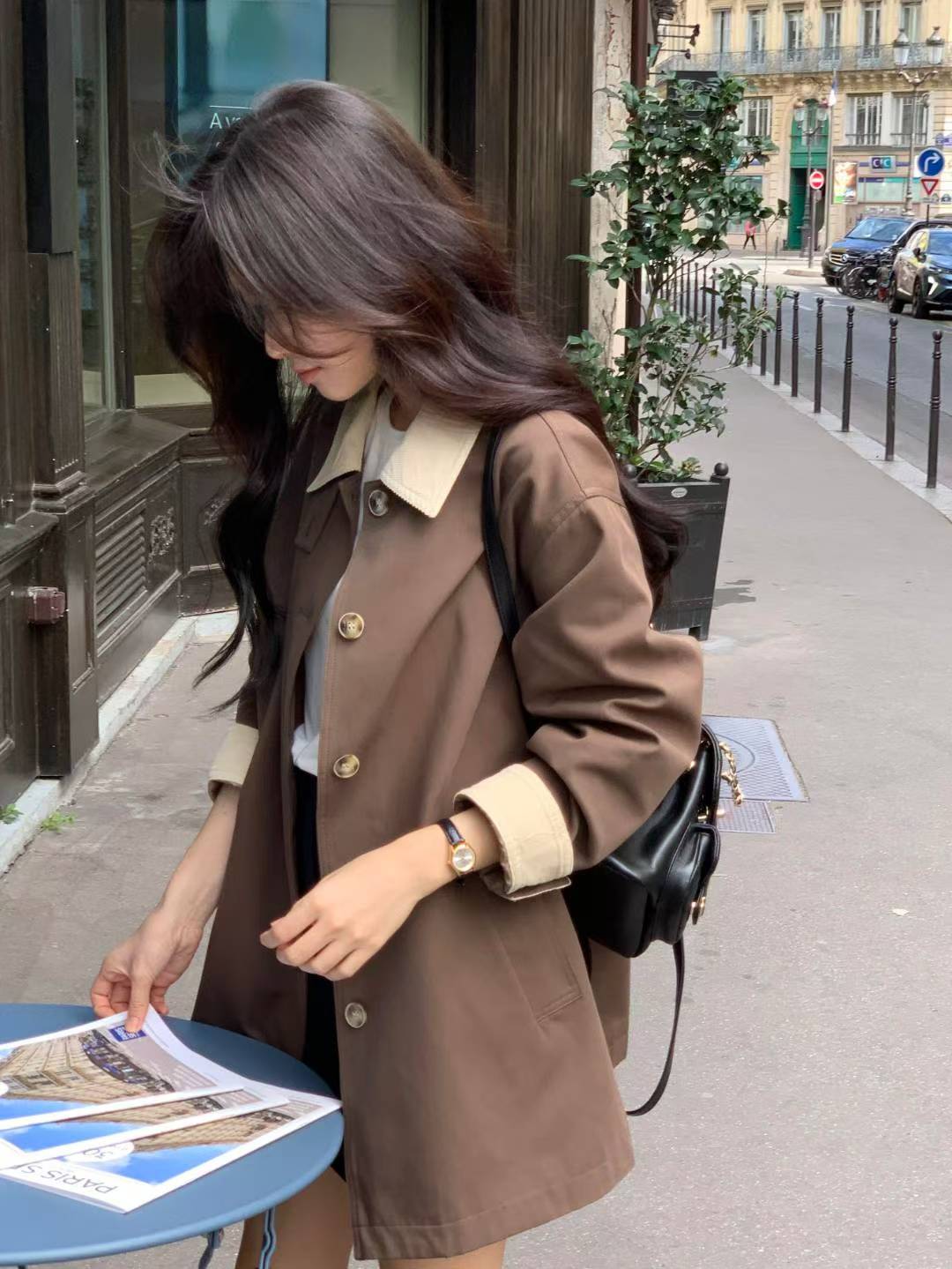 【Monotour 連線】本季必入Trench | Pretty Girl Contrast Collar Mid-Length Trench