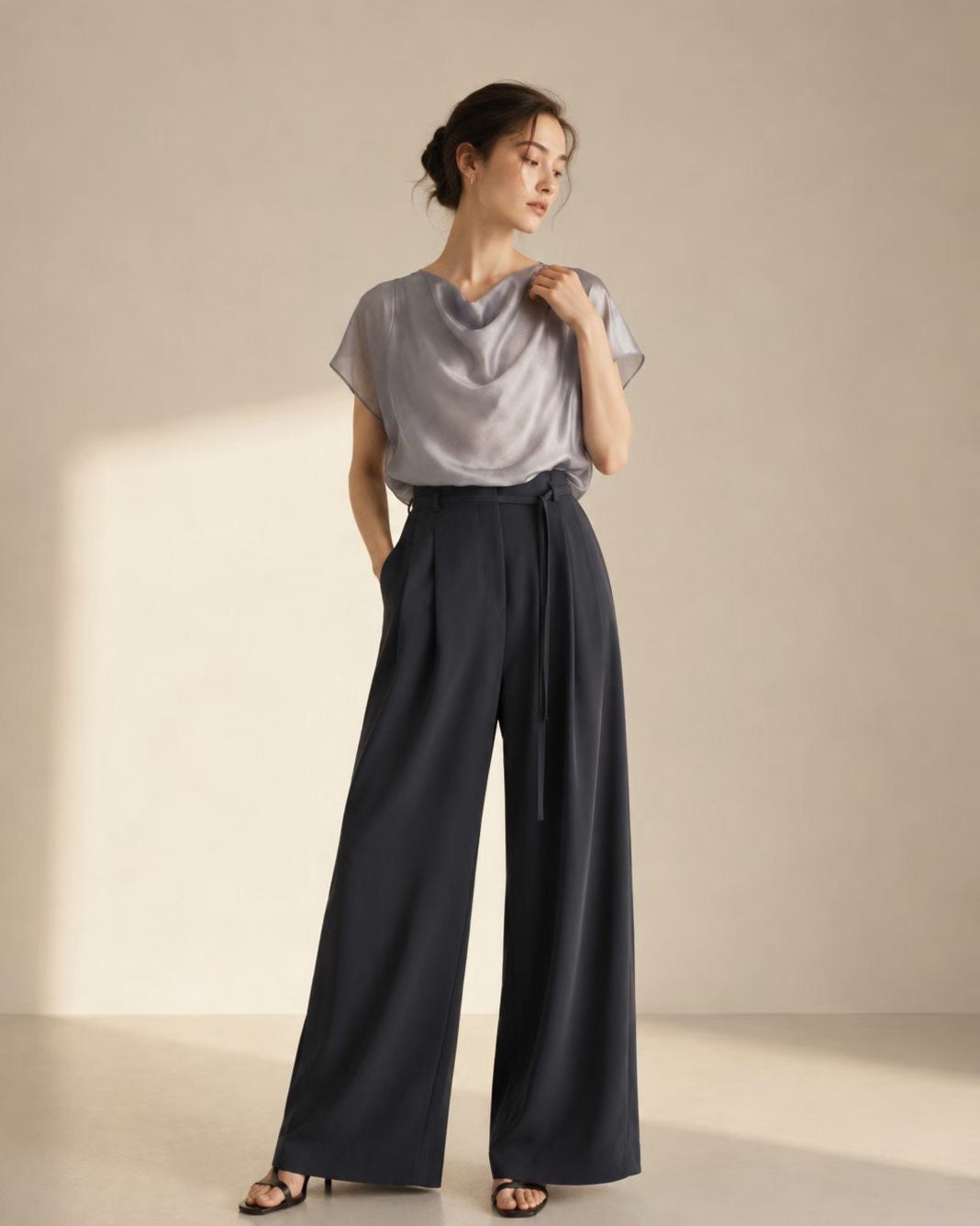 Effortless Office Chic Pants | 氣質垂墜直筒長褲