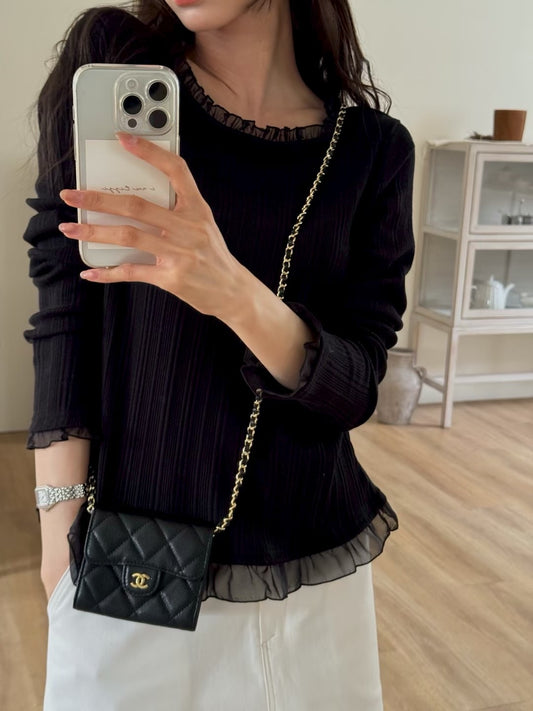 Petite Lace Springtime Top | 小蕾絲滾邊上衣