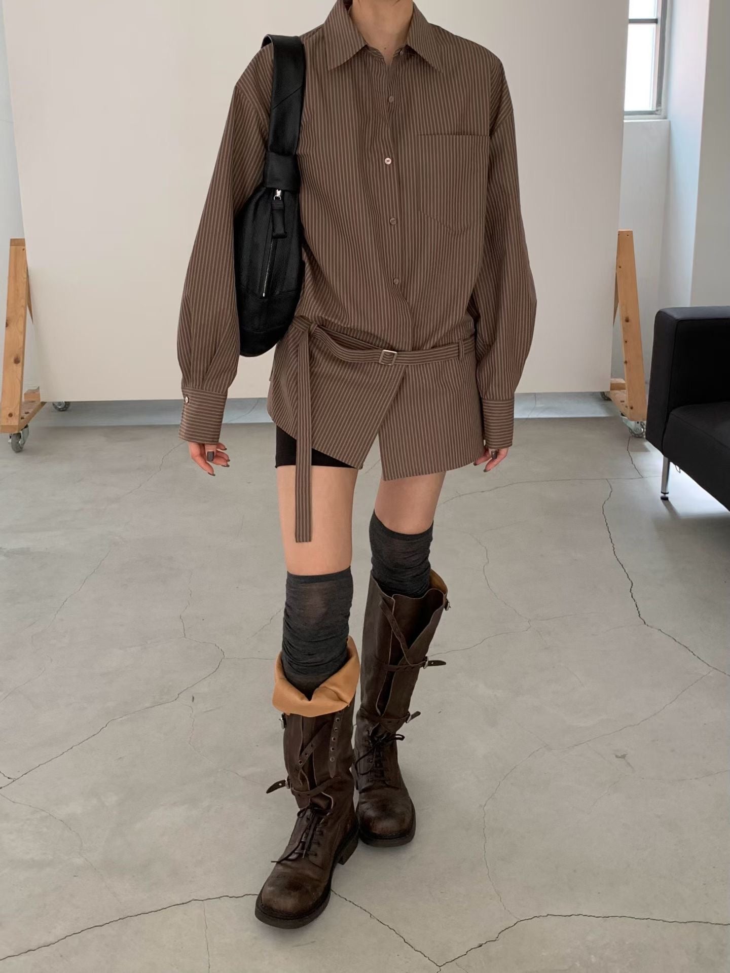 【俐落男友風】The Chic Belted Shirt