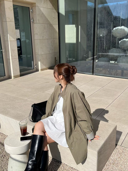 <Premium 一件多穿> Reversible Long Field Jacket | 雙面質感中長版外套