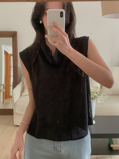 Drape Collar Chiffon Blouse | 垂感領口雪紡襯衫￼