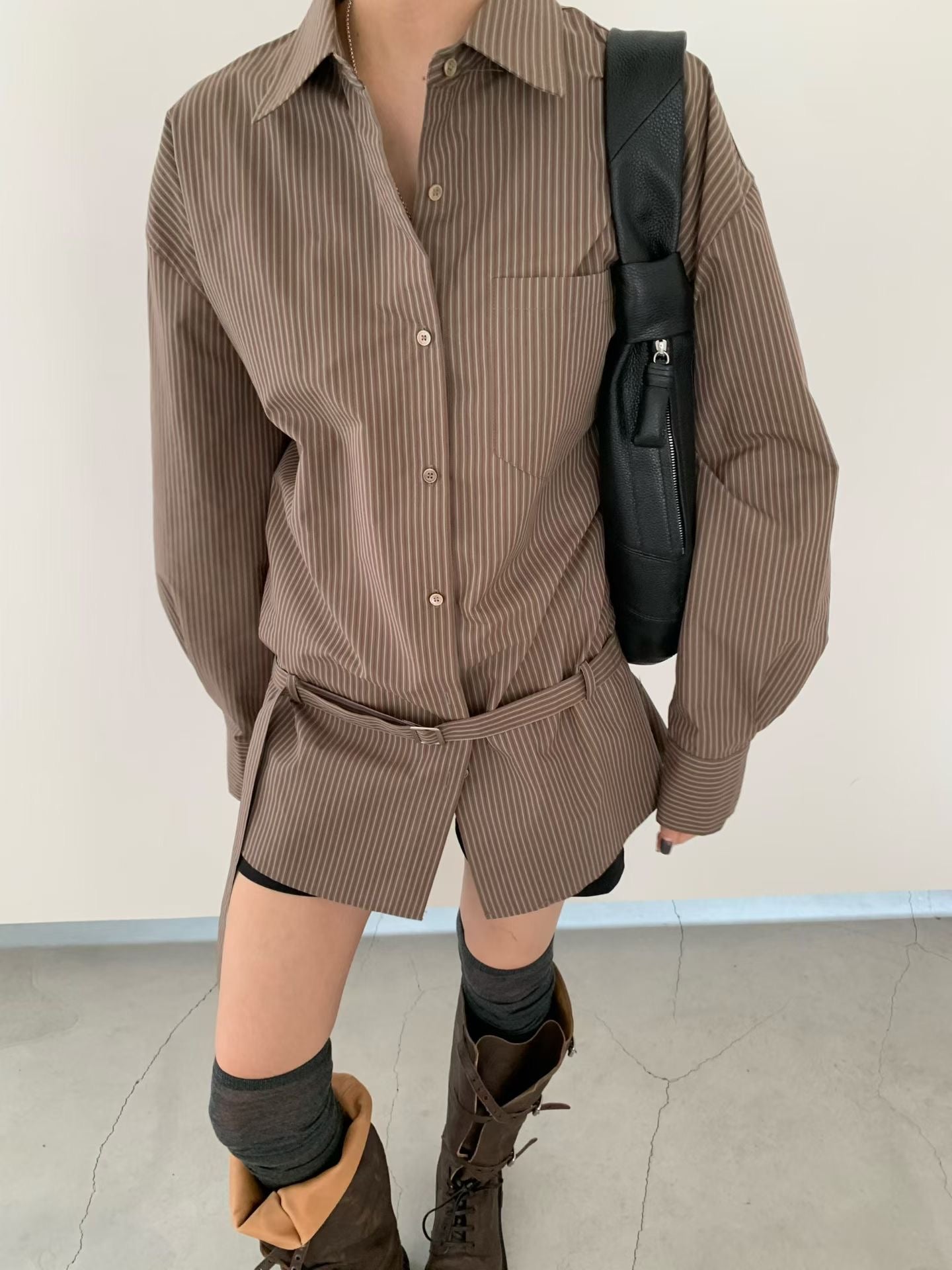【俐落男友風】The Chic Belted Shirt