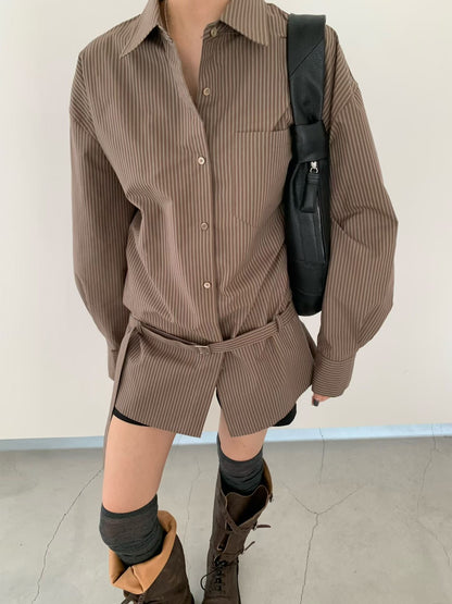 【俐落男友風】The Chic Belted Shirt