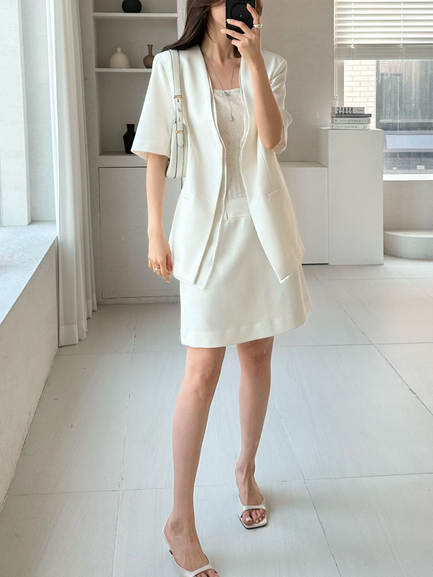 Lace-Trim Layered Blazer | 蕾絲滾邊拼接西裝外套