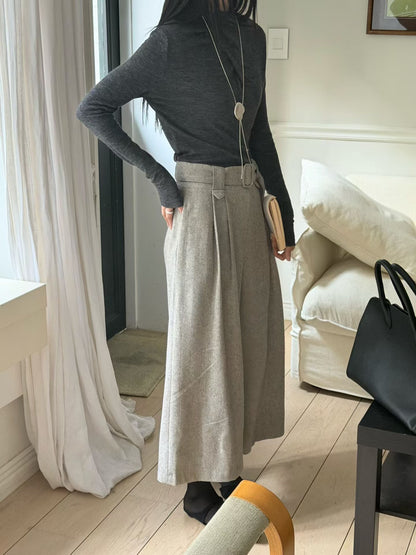 Heritage Herringbone Culottes | 人字紋混羊毛冬季闊褲