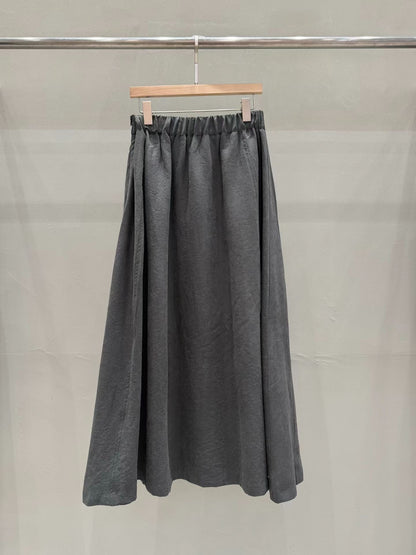 Light Velvety Wide A-Line Skirt |絨感寬A半身裙