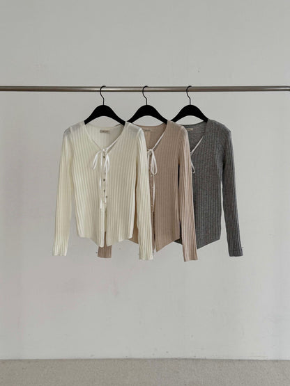 Everyday Tie Up Ribbon Cardigan
