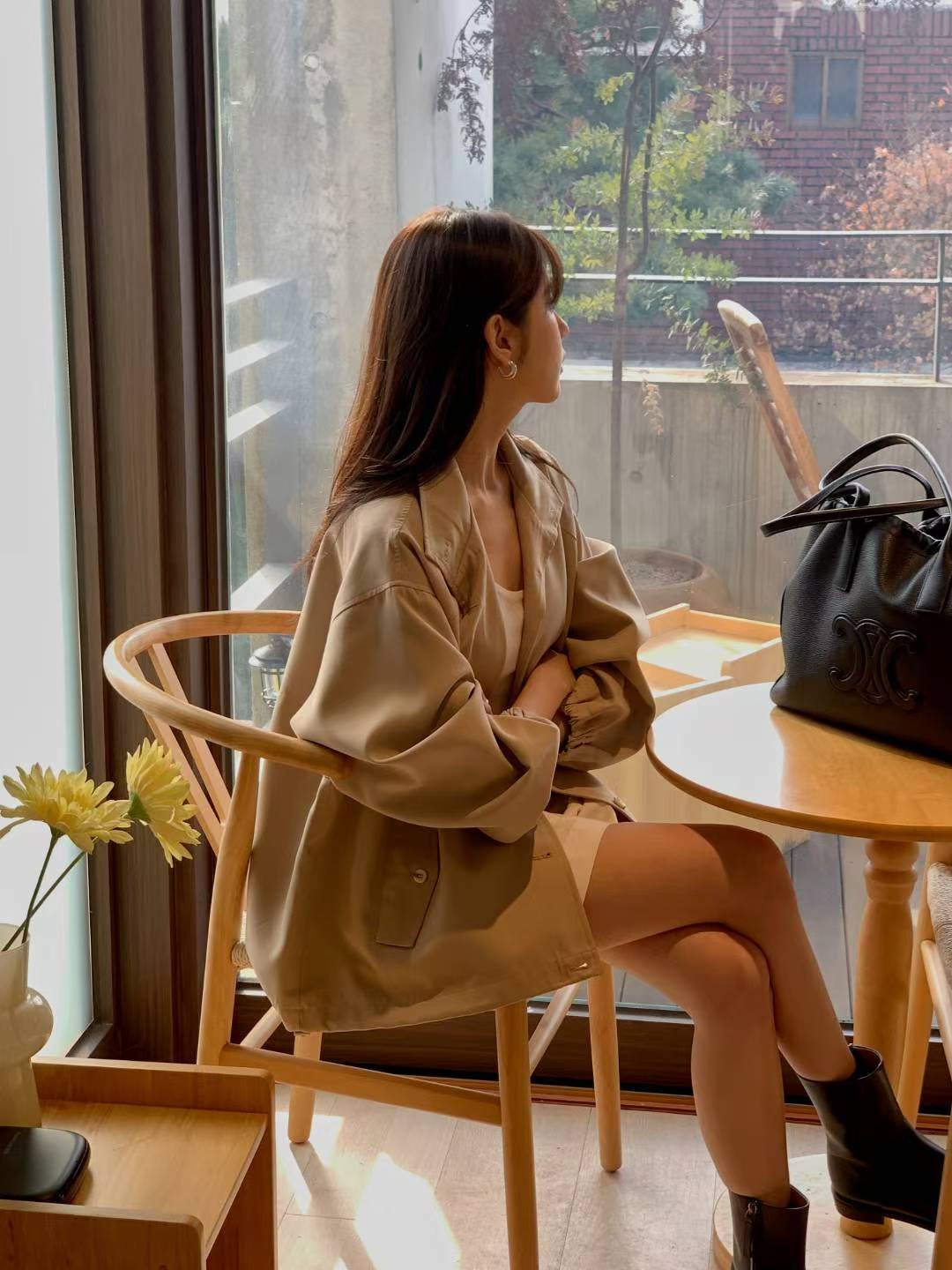 Minimal Balloon Trench Coat | 泡泡中版乾濕外套