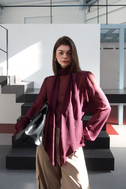 The Cecilia Chiffon  Blouse