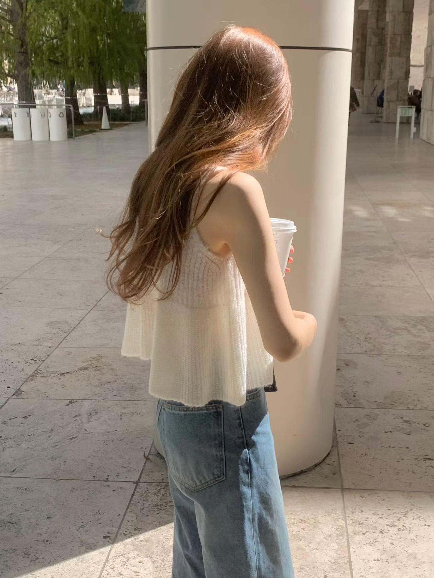 飄逸勾織方領背心 | Premium Summer Knitted Flaire Tank Top