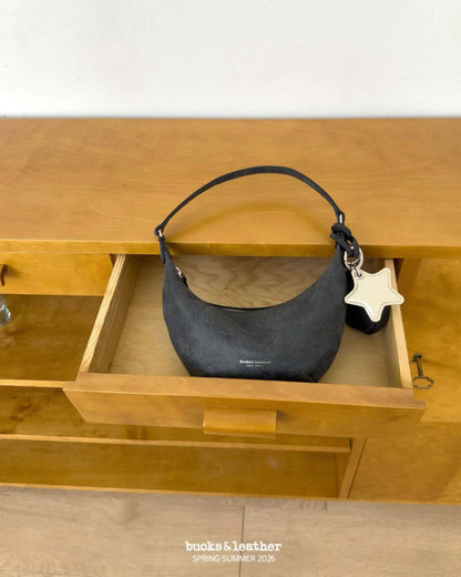 Bucks & Leather Mini Moon Shoulder Bag | 牛皮小月牙手袋