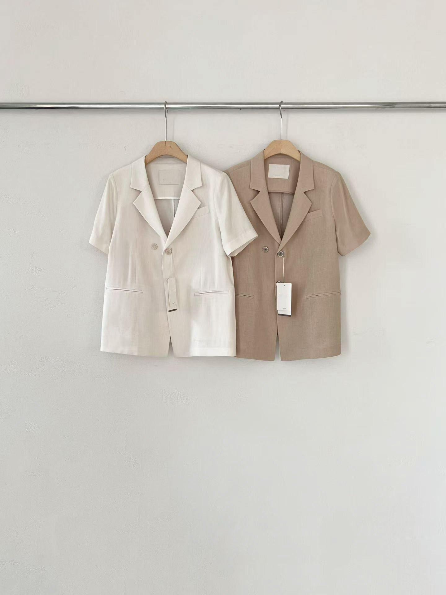 Breezy Linen Short-Sleeved Blazer | 清風亞麻短袖西裝外套