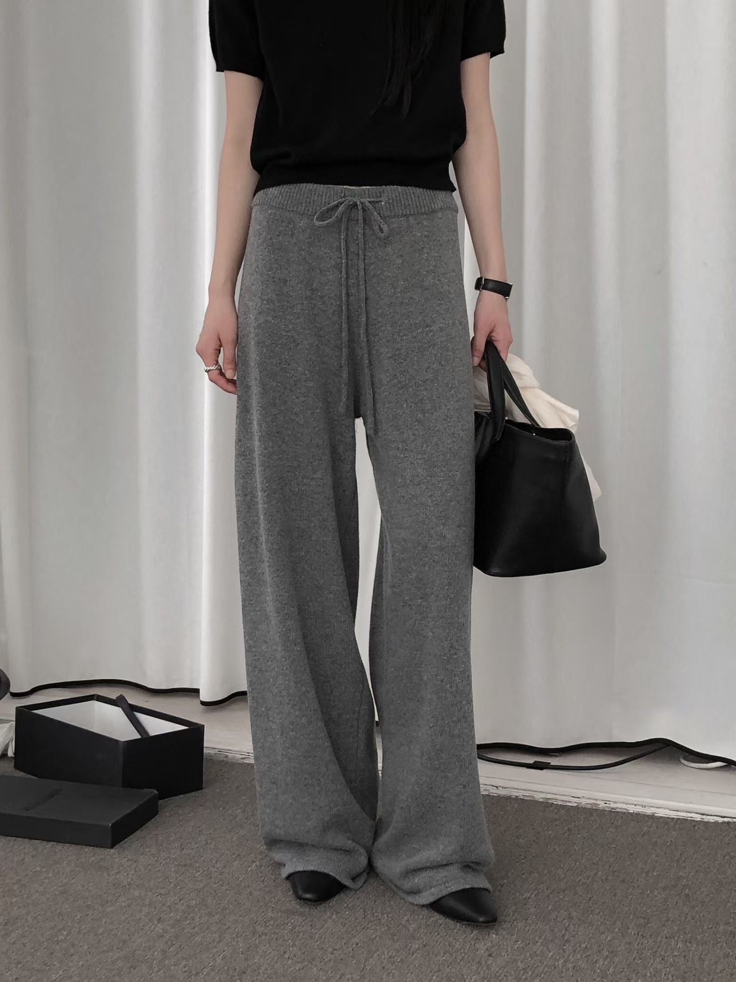 【Monotour 連線】Light Wool Flexi Pants | 秋冬闊腳針織長褲