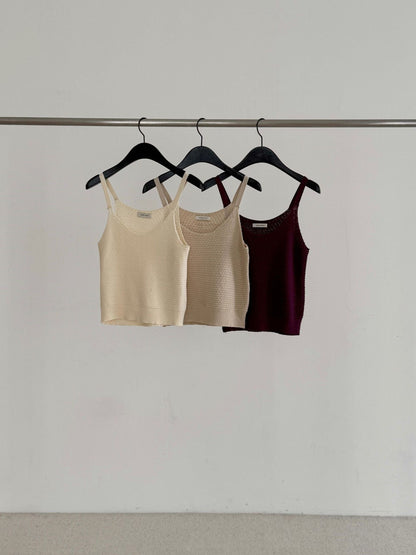 Fine Weaving Summer Cami | 幼細針織夏日背心