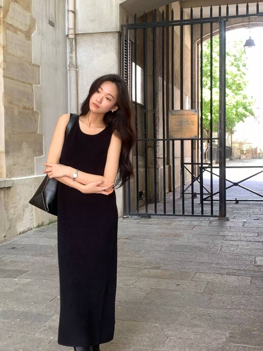 <<秋冬必備百搭OPS>> Waffle Sleeveless OPS