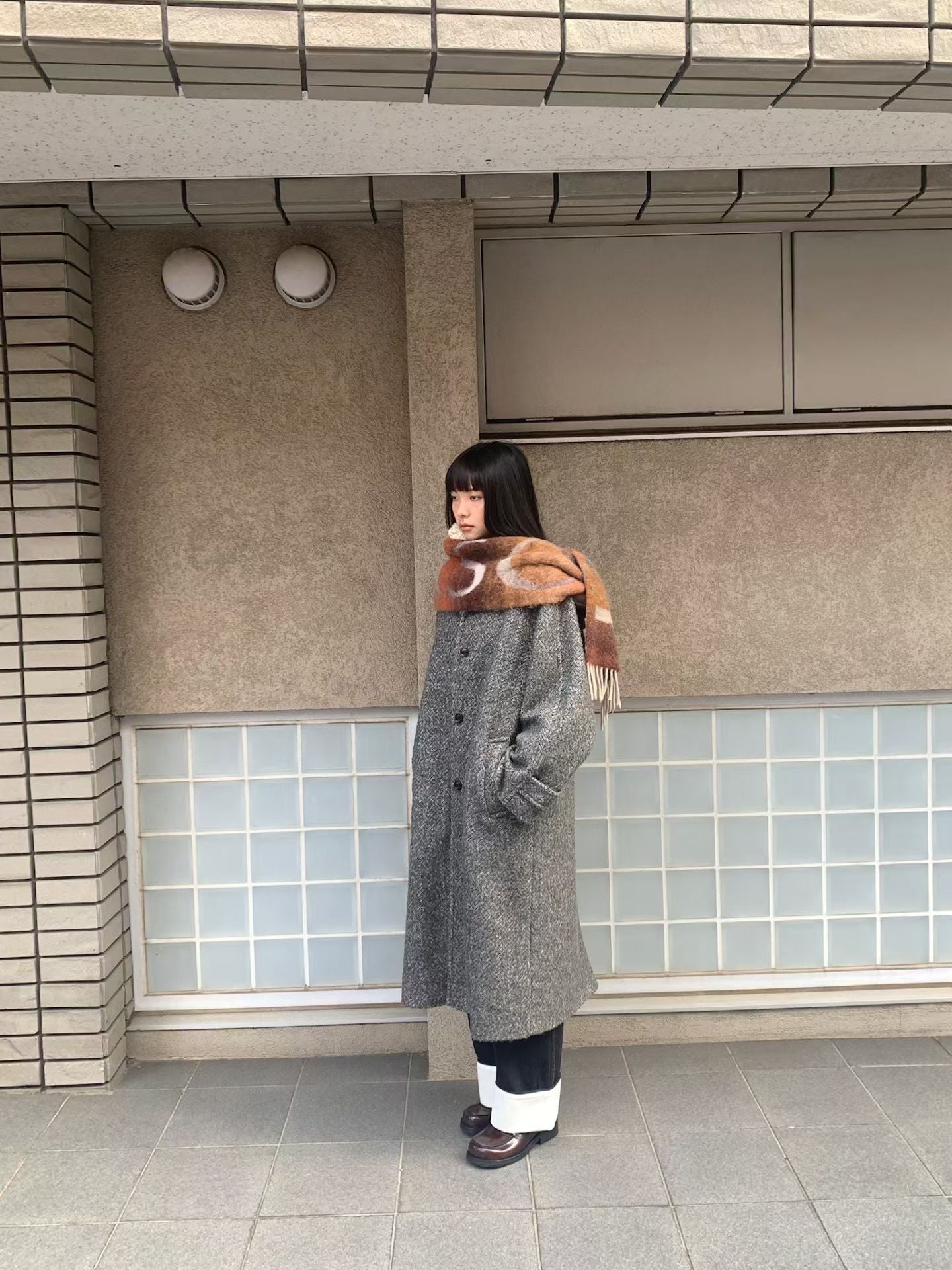 UNDERSON Abstract Wool Scarf