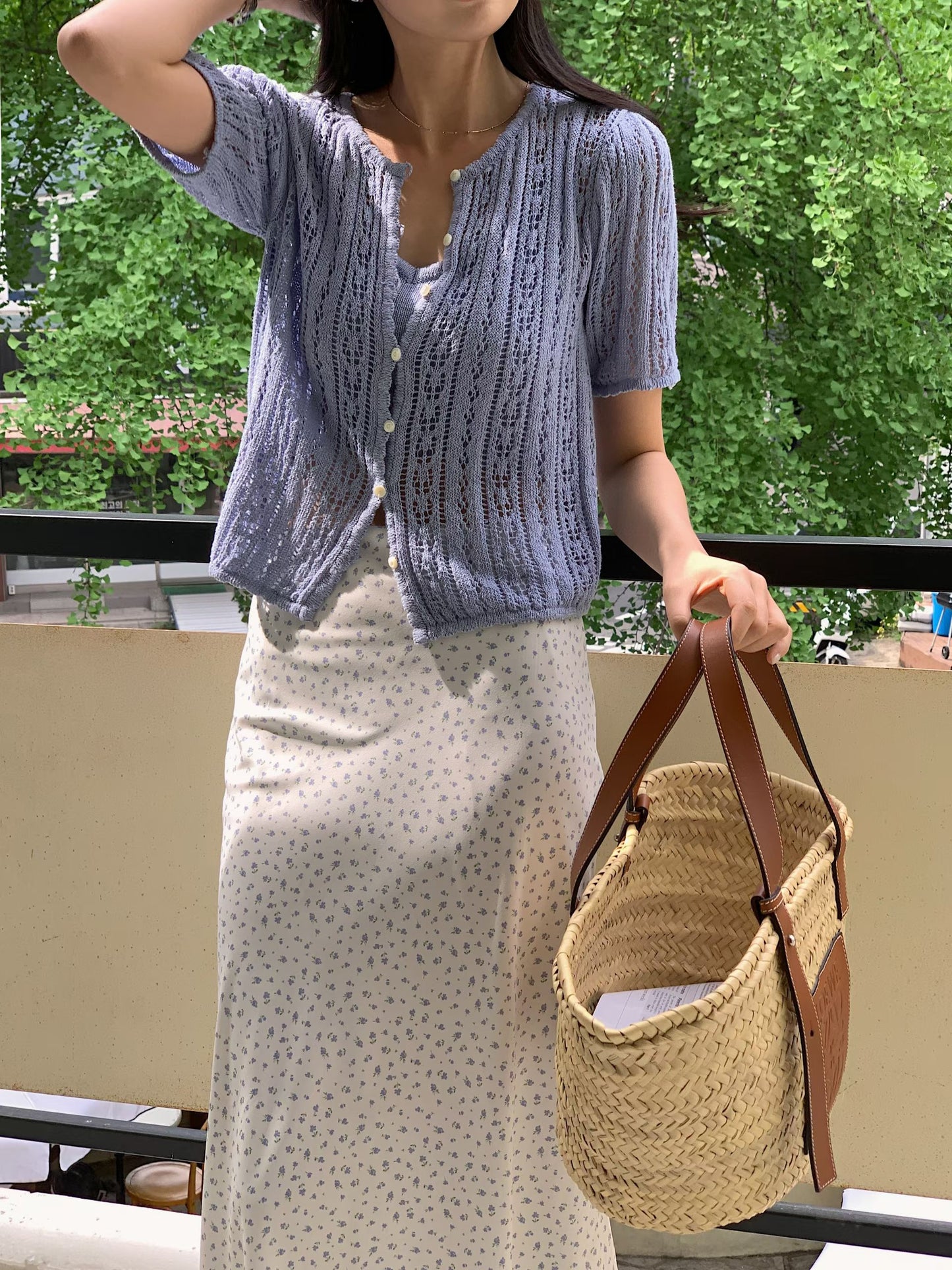 Pure Cotton Crochet Summer Cardigan | 夏日純棉鏤空針織外套
