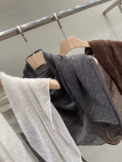 Floatie Soft Sheer Mist Mohair Shawl | 霧感薄透馬海毛三角小披肩