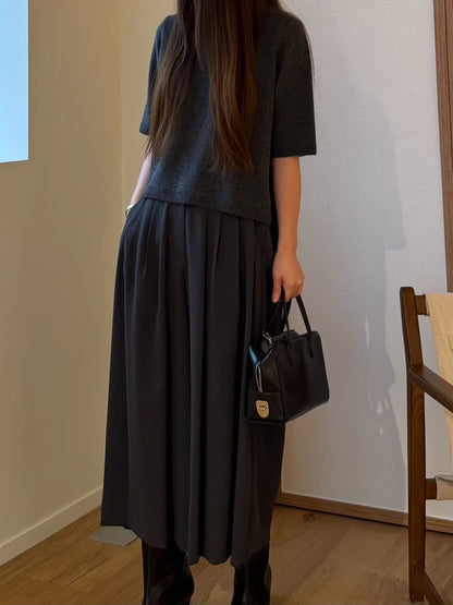 Premium Plush Ribbed Cashmere Crewneck | 軟糯羅紋圓領羊駝毛針織上衣