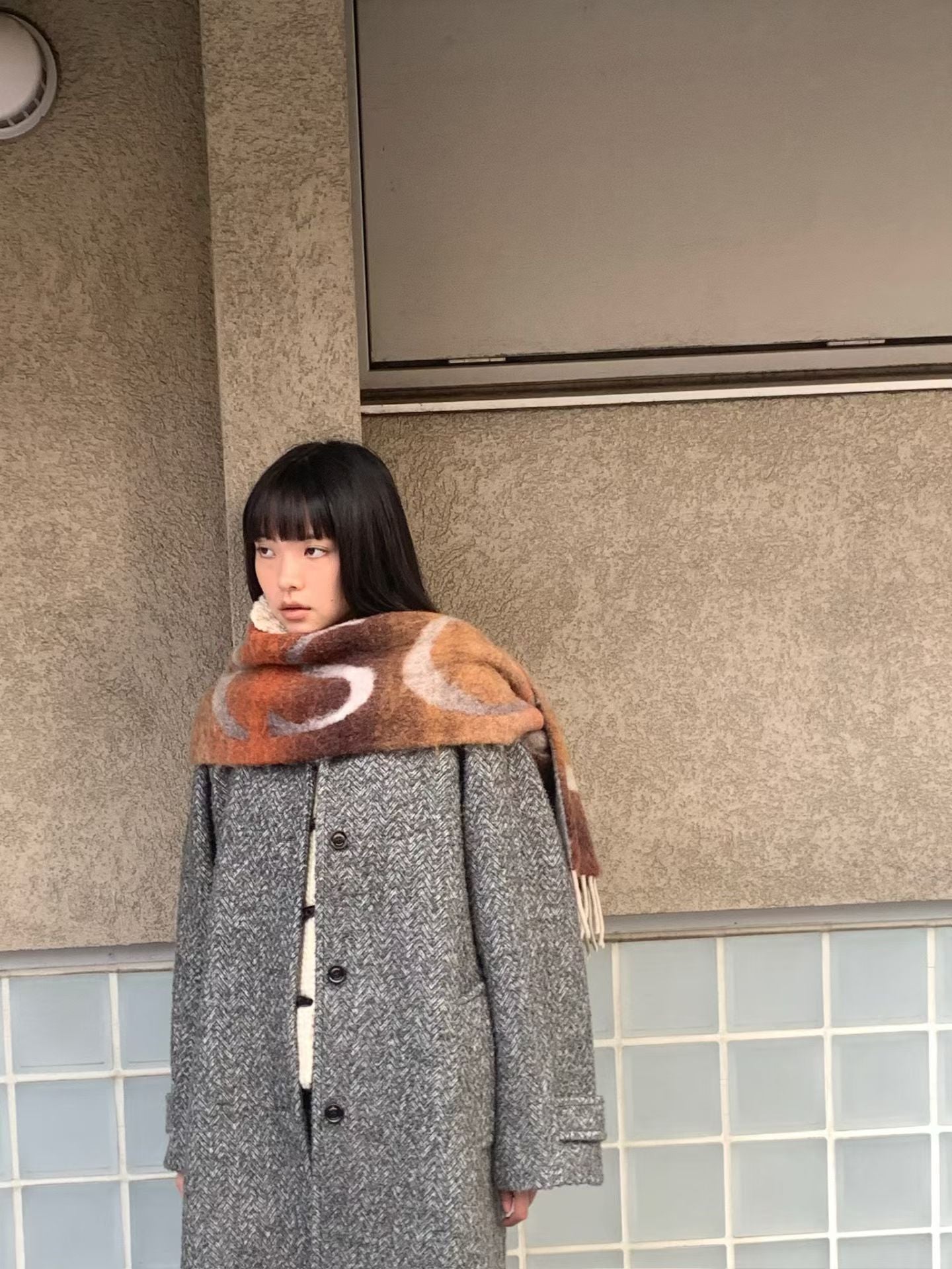 UNDERSON Abstract Wool Scarf