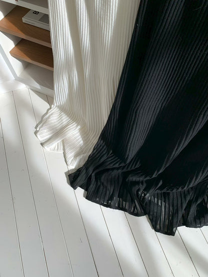 Delicate Fluted Midi Skirt | 唯美層次波紋中長裙